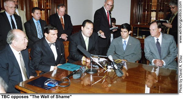 Key border leaders pull no punches in condemning planned wall in Texas - Titans of the Texas Legislature tbcwallofshame.jpg