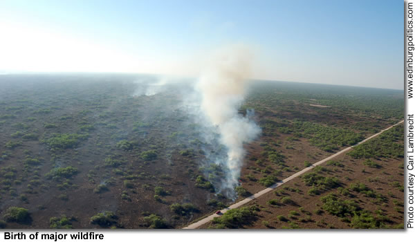Sen. Hinojosa criticizes FEMA for ignoring Valley victims following major wildfires in Hidalgo County - Titans of the Texas Legislature 20080321a2.jpg