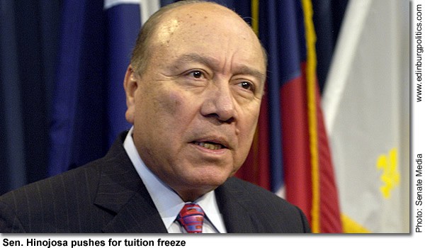Sen. Hinojosa pre-files legislation to freeze tuition rates; Rep. Peña, Sen. Lucio, Jr., Rep. Lucio, III, introduce measures to create UT medical school, UT law school in the Rio Grande Valley - Titans of the Texas Legislature Sen. Hinojosa pre-files legislation to freeze tuition rates; Rep. Peña, Sen. Lucio, Jr., Rep. Lucio, III, introduce measures to create UT medical school, UT law school in the Rio Grande Valley - Titans of the Texas Legislature